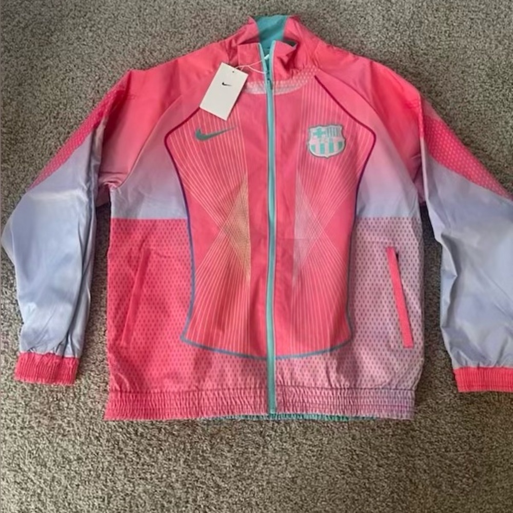Nike Kids Pink and Light Purple Raincoat